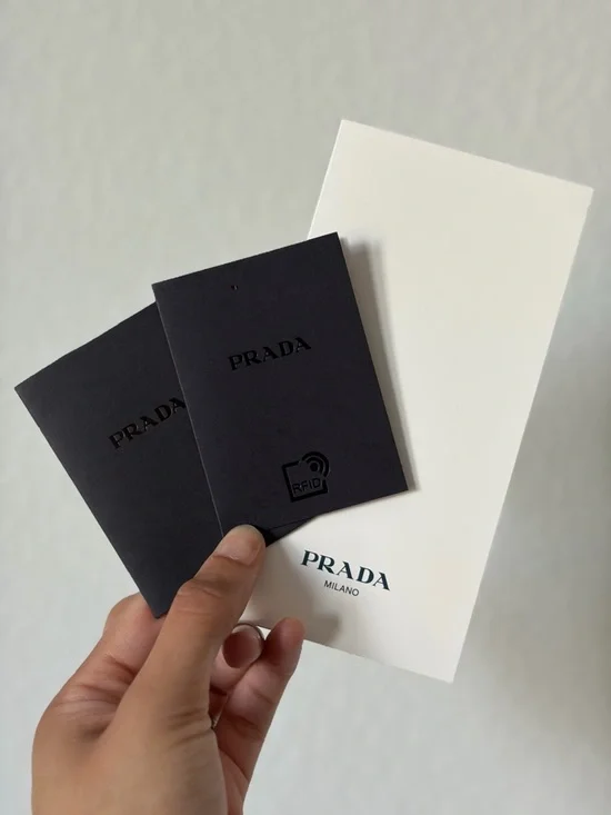 Prada White Leather Sneakers Red Stripe | Size 35 | Like New | Full Set - Picture 13 of 13